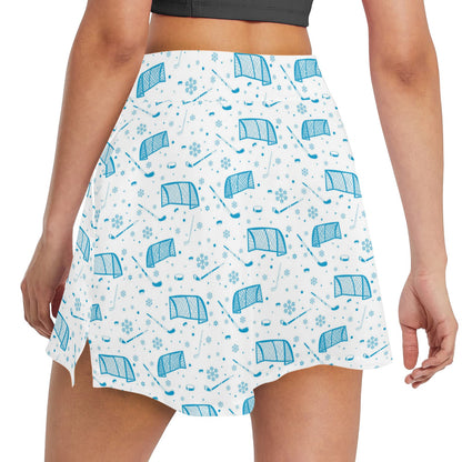 Hockey Print Design LKS303 17" Golf & Pickleball Skort with Pockets