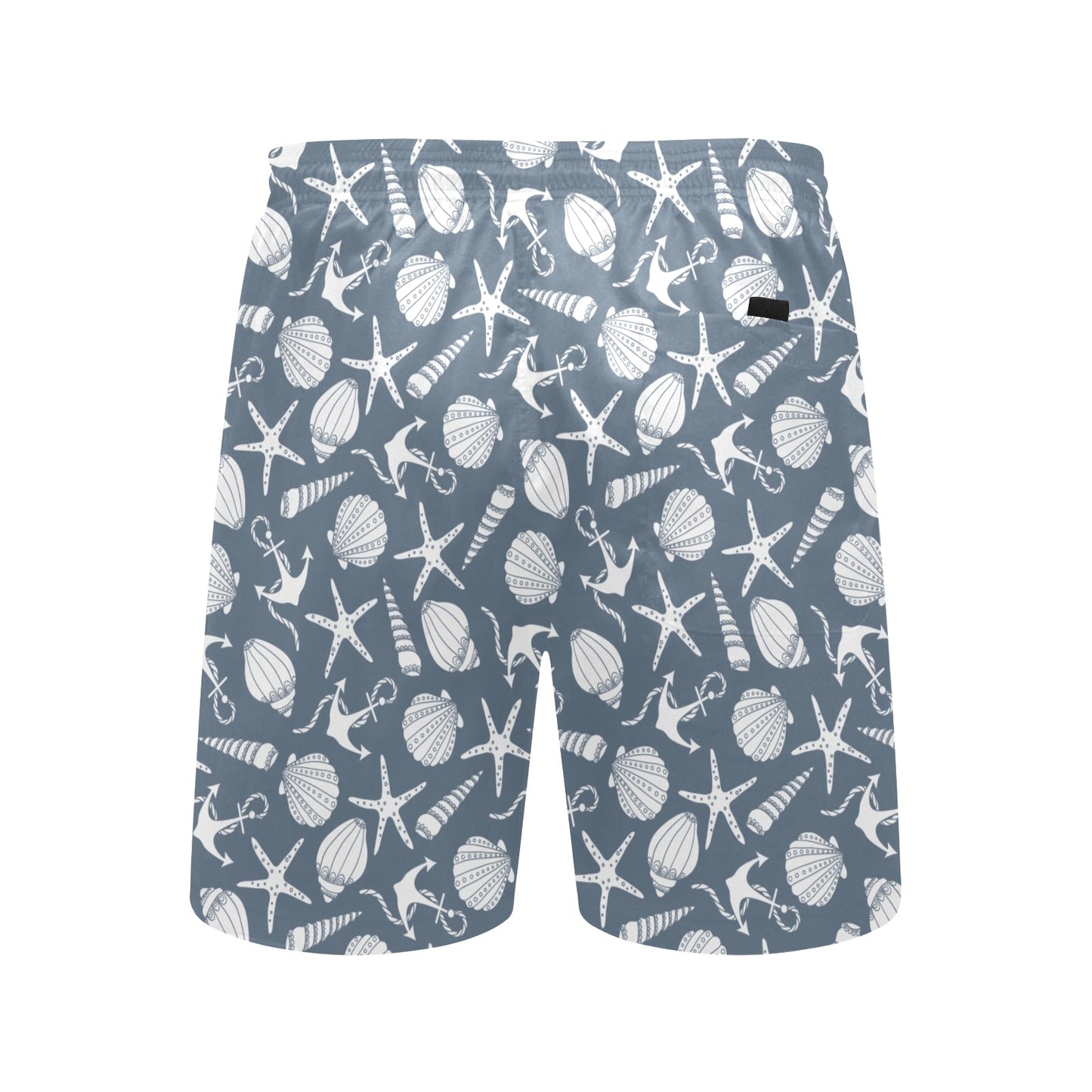 Seashell Print Design LKS306 Men's Swim Trunks Beach Shorts