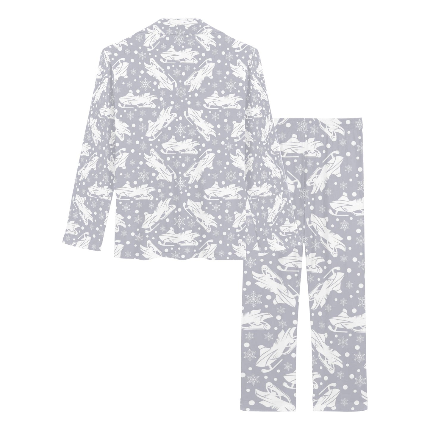 Snowmobile Print Design LKS302 Women's Long Pajama Set