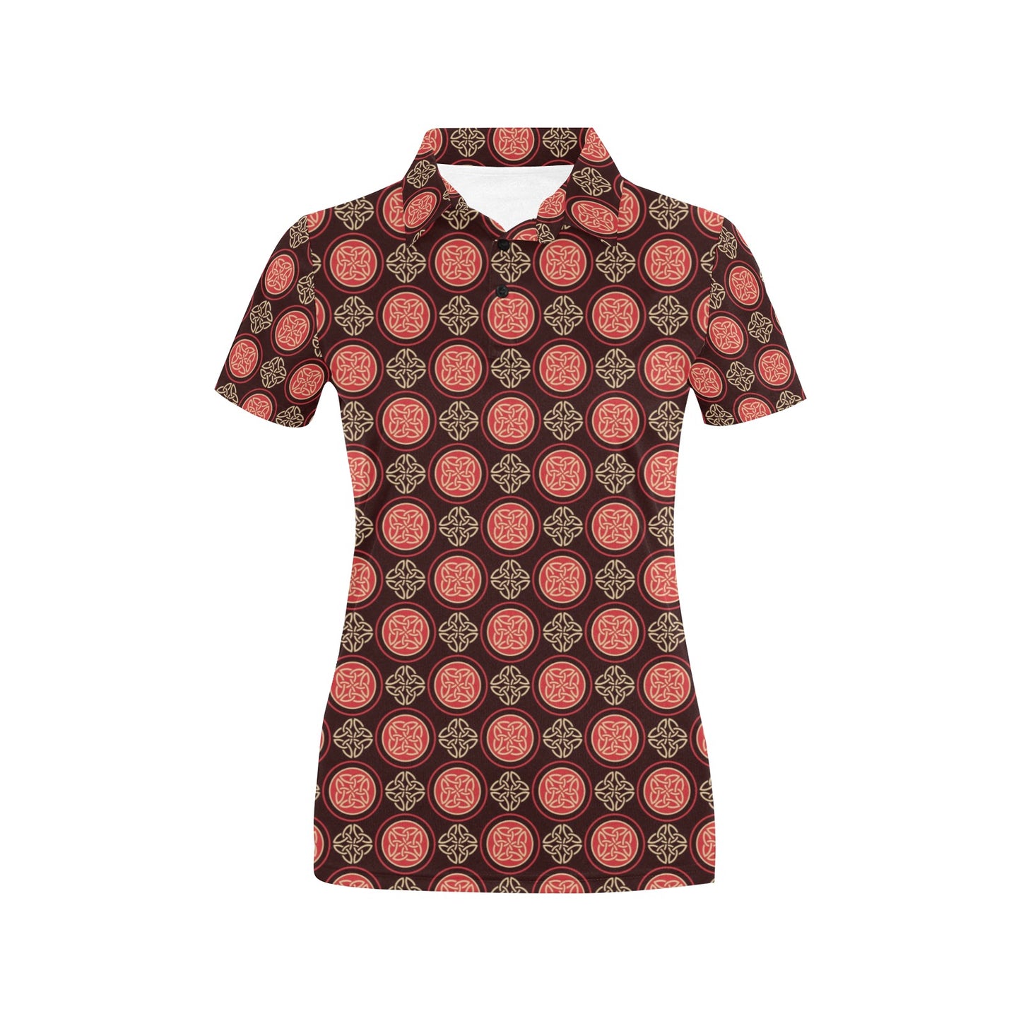 Celtic Pattern Print Design 02 Women's Polo Shirt
