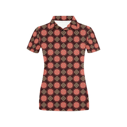 Celtic Pattern Print Design 02 Women's Polo Shirt