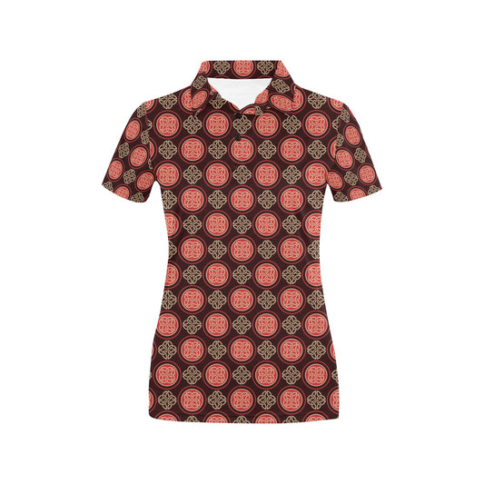 Celtic Pattern Print Design 02 Women's Polo Shirt