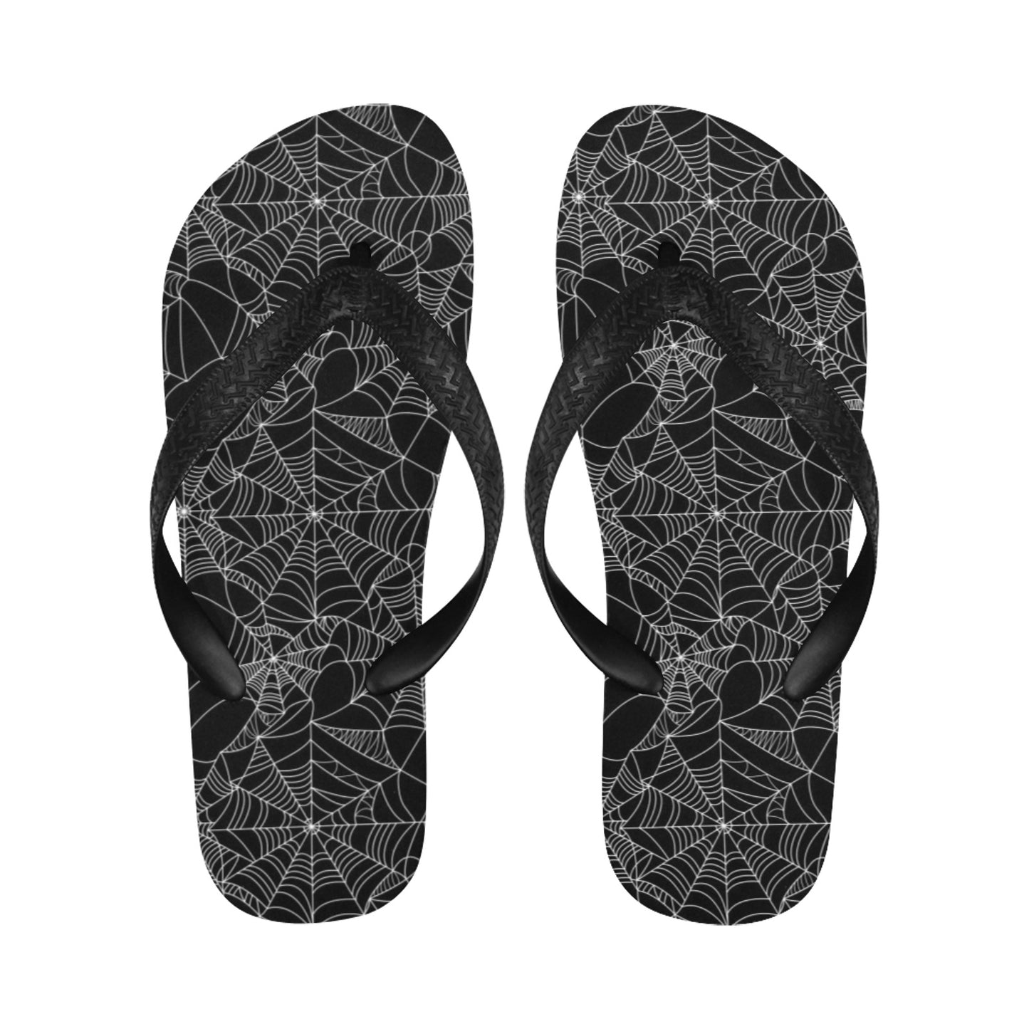 Spider Web Print Design LKS301 Flip Flops