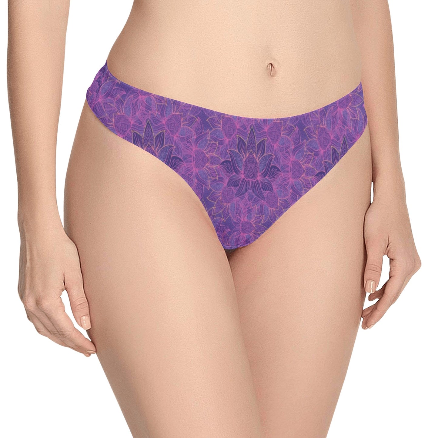 Bohemian Lotus Mandala Style Women's Thongs