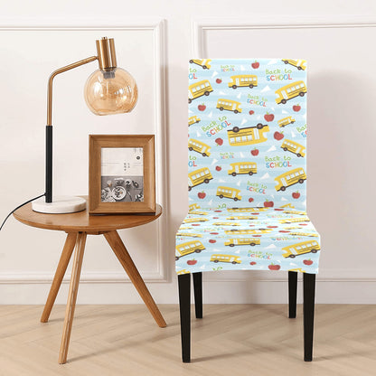 School Bus Back To School Print Design LKS303 Dining Chair Slipcover