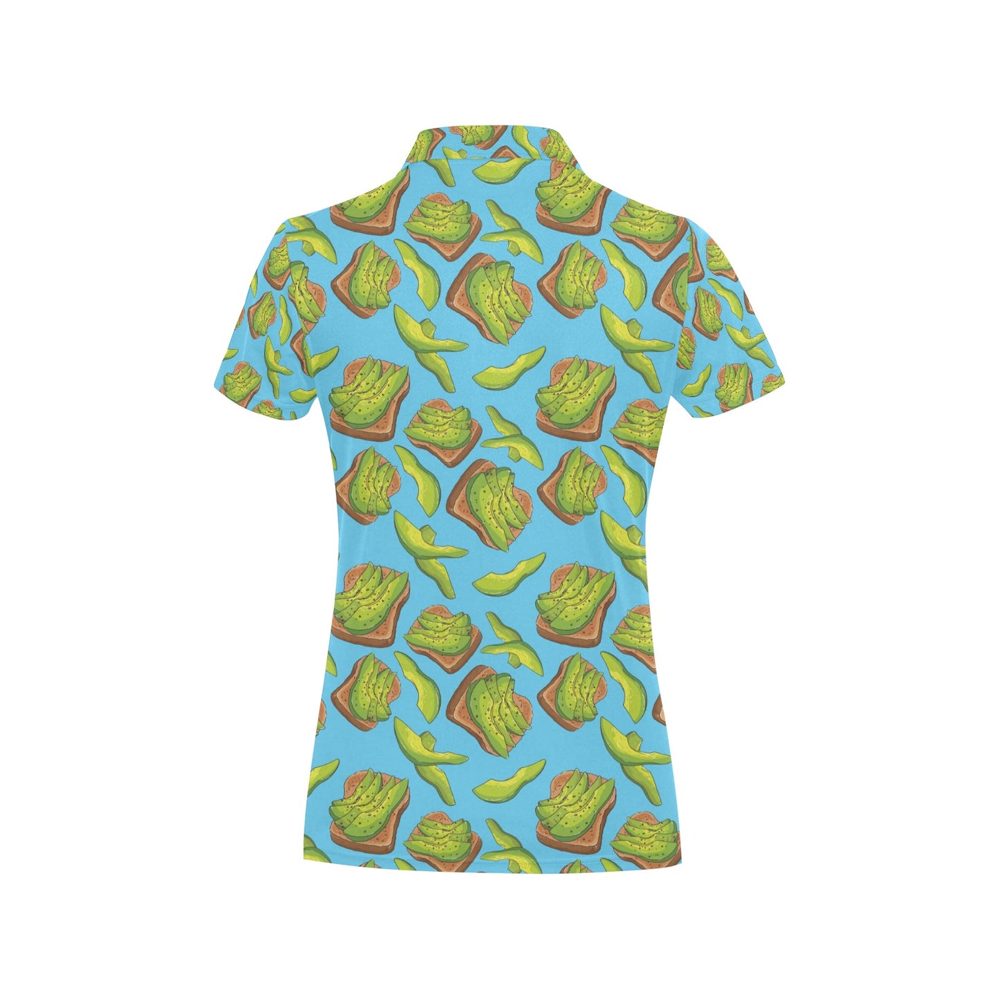 Sandwich Avocado Print Design LKS306 Women's Polo Shirt