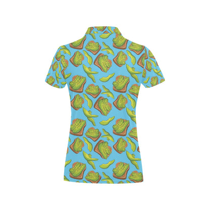 Sandwich Avocado Print Design LKS306 Women's Polo Shirt