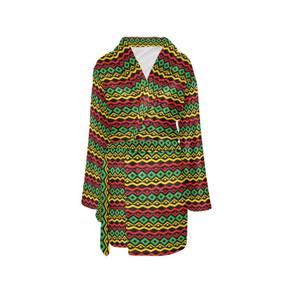 Rasta Reggae Color Themed Women's Fleece Robe