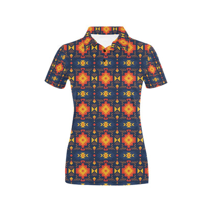 Southwest Pattern Print Design LKS307 Women's Polo Shirt
