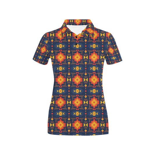 Southwest Pattern Print Design LKS307 Women's Polo Shirt