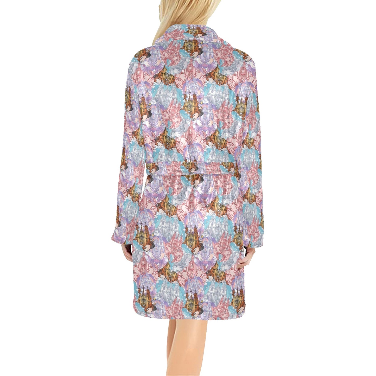 Christian Pattern Print Design 03 Women's Fleece Robe