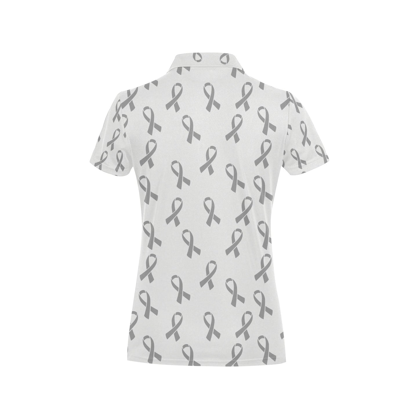 Brain cancer Pattern Print Design 01 Women's Polo Shirt