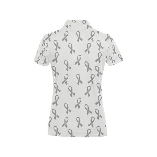 Brain cancer Pattern Print Design 01 Women's Polo Shirt