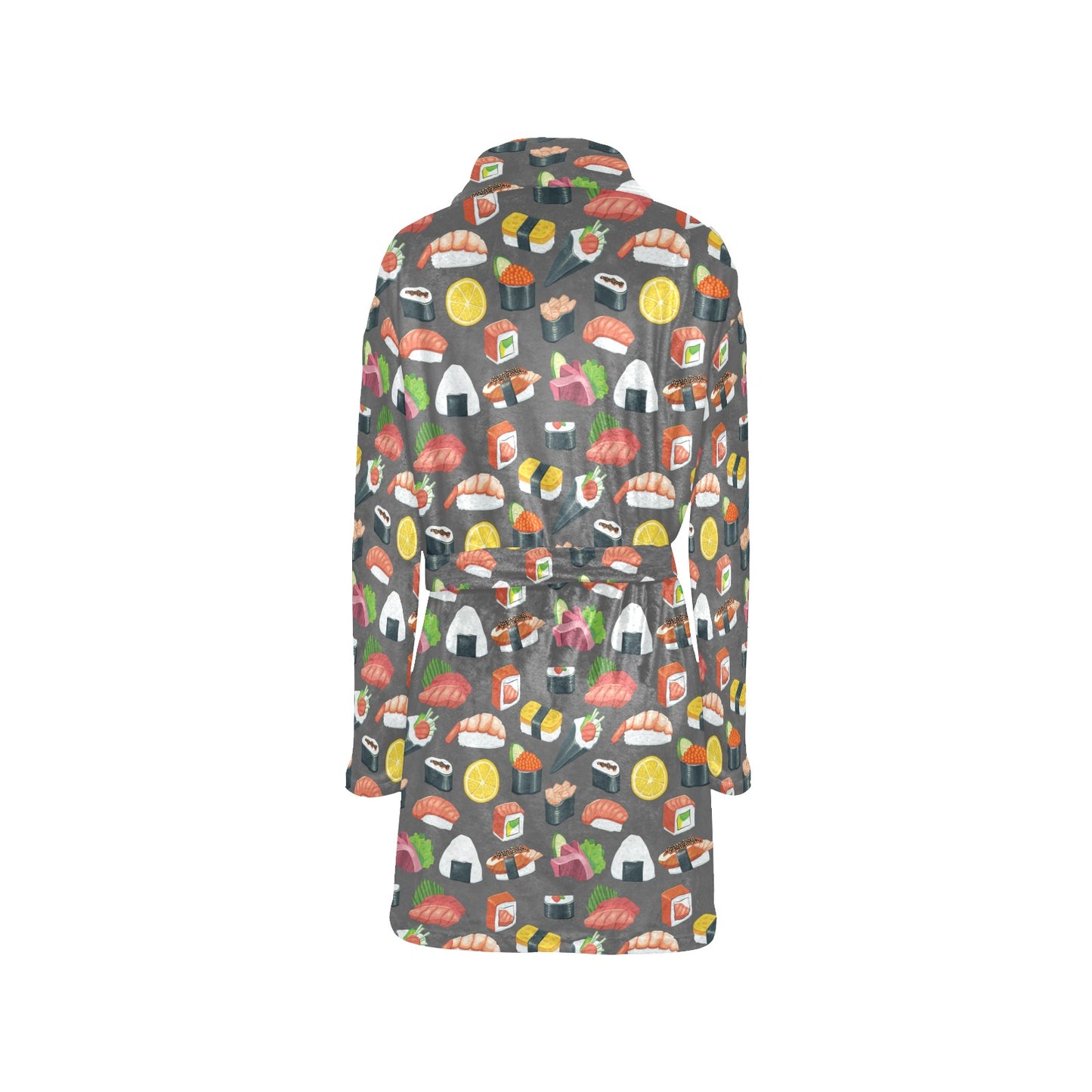 Sushi Pattern Print Women's Fleece Robe