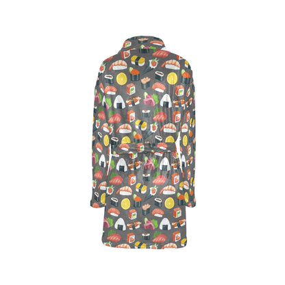 Sushi Pattern Print Women's Fleece Robe