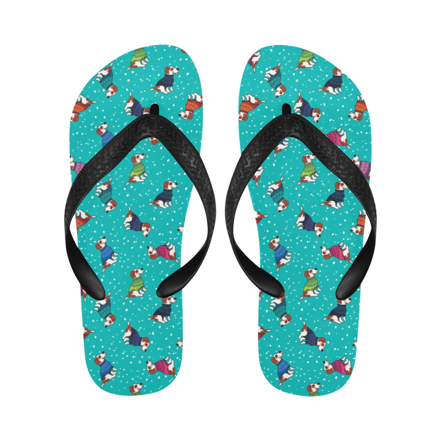 Russell Terriers Print Design LKS309 Flip Flops