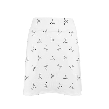 Hockey Print Design LKS304 17" Golf & Pickleball Skort with Pockets