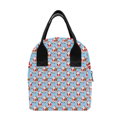 Santa Christmas Themed Print Design LKS305 Insulated Lunch Bag
