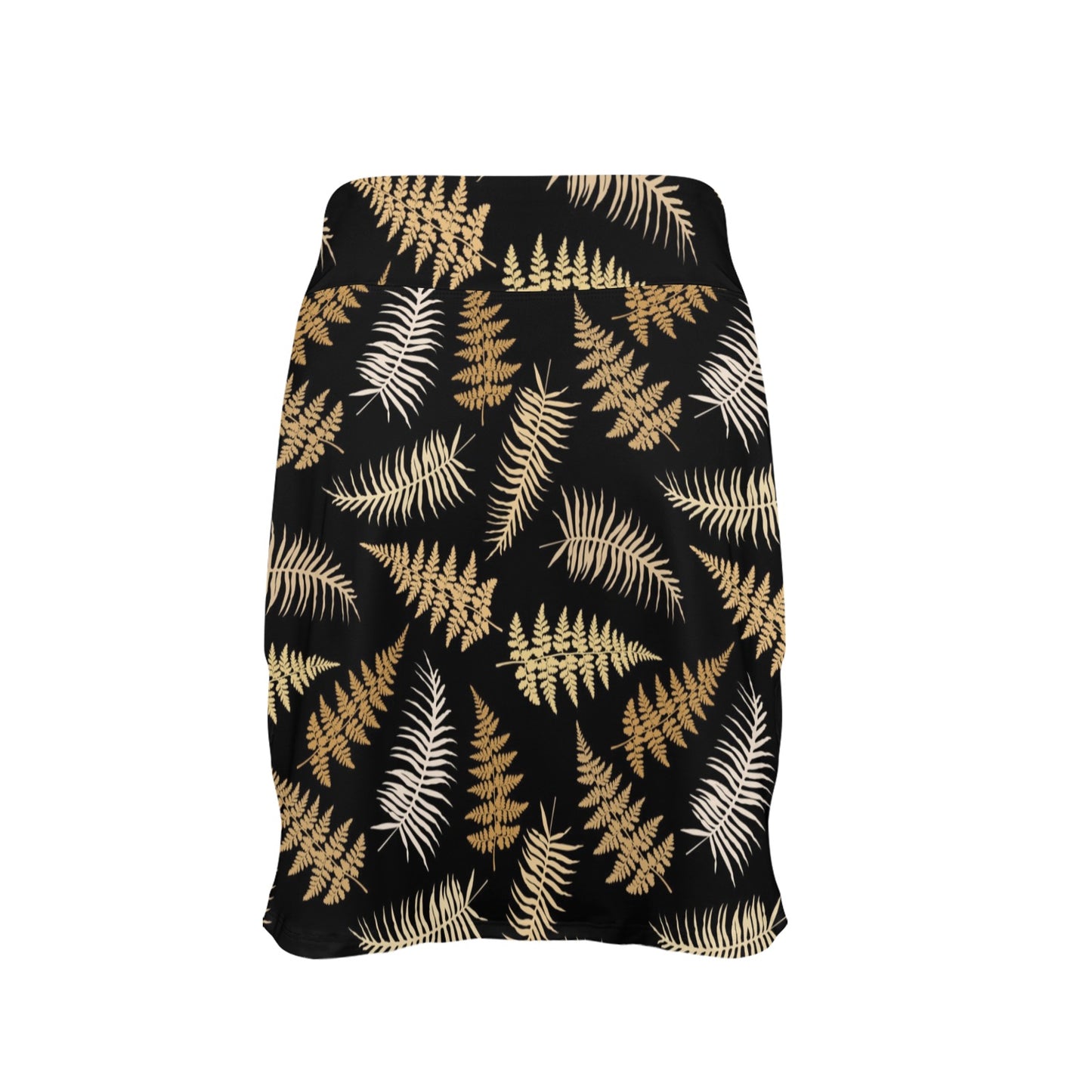 Fern Leave Bright Print Pattern 17" Golf & Pickleball Skort with Pockets