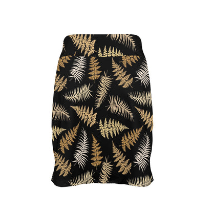 Fern Leave Bright Print Pattern 17" Golf & Pickleball Skort with Pockets