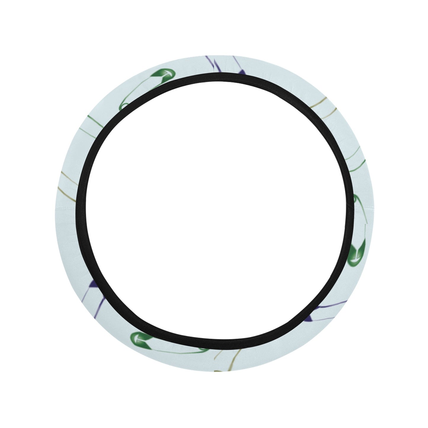 Safety Pin Print Design LKS303 Steering Wheel Cover with Elastic Edge