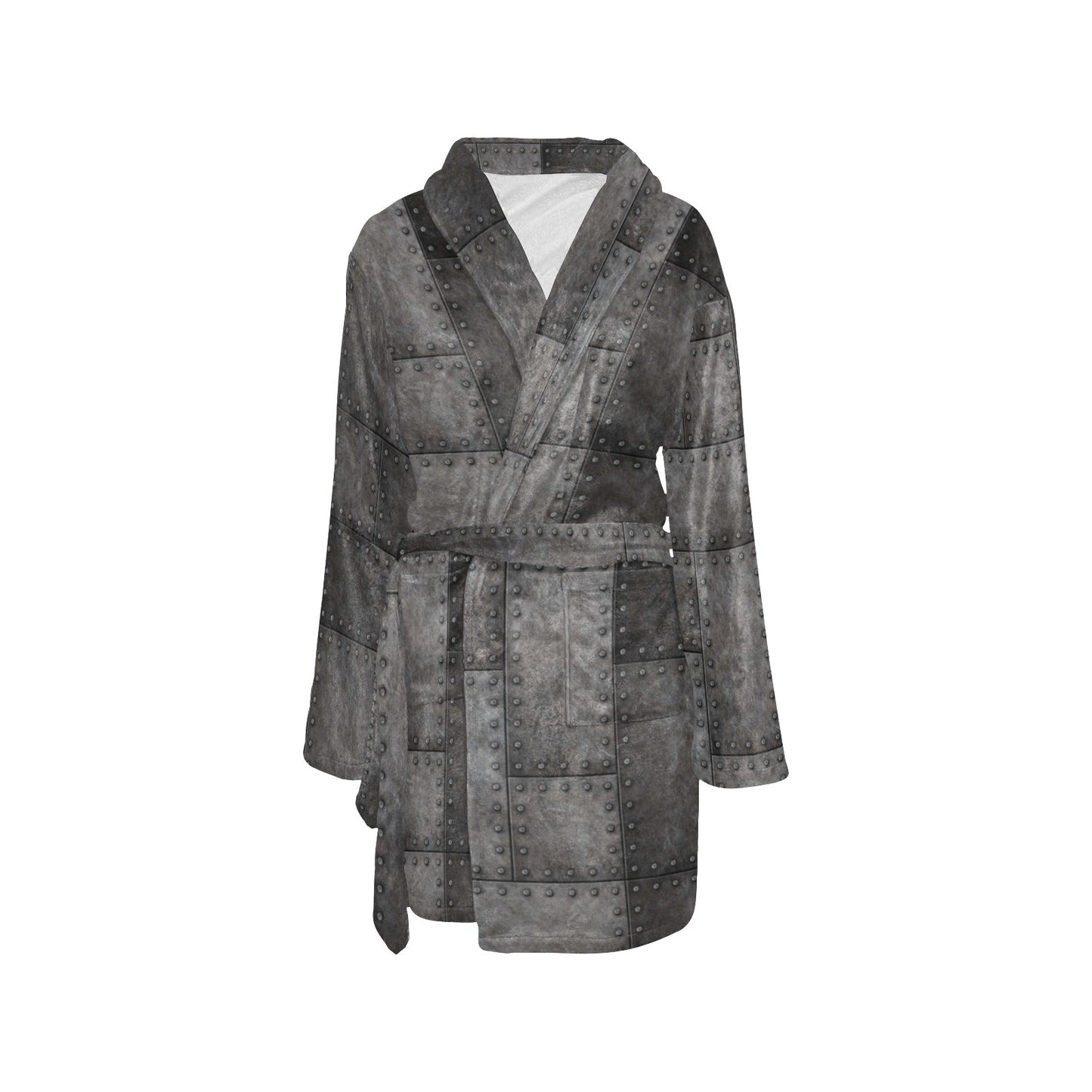 Armor Pattern Print Design 02 Women's Fleece Robe
