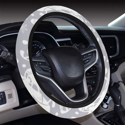 Snowmobile Print Design LKS302 Steering Wheel Cover with Elastic Edge