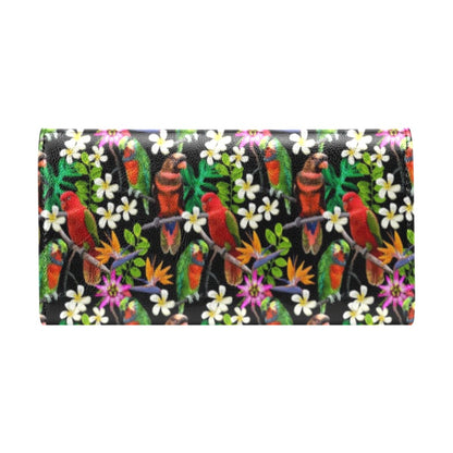 Parrot Design Print Women's Trifold Wallet