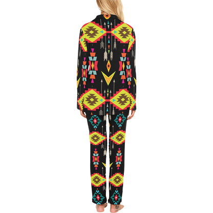 Native Pattern Print Design A05 Women's Long Pajama Set