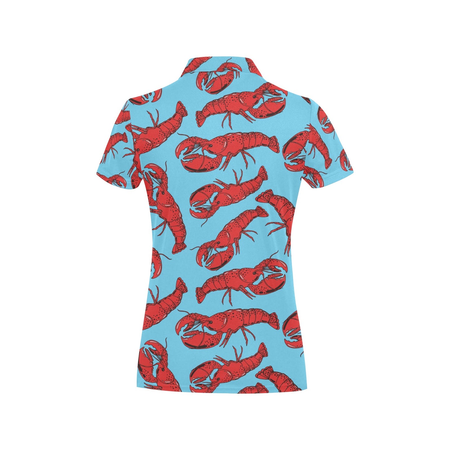 Lobster Pattern Print Design 03 Women's Polo Shirt
