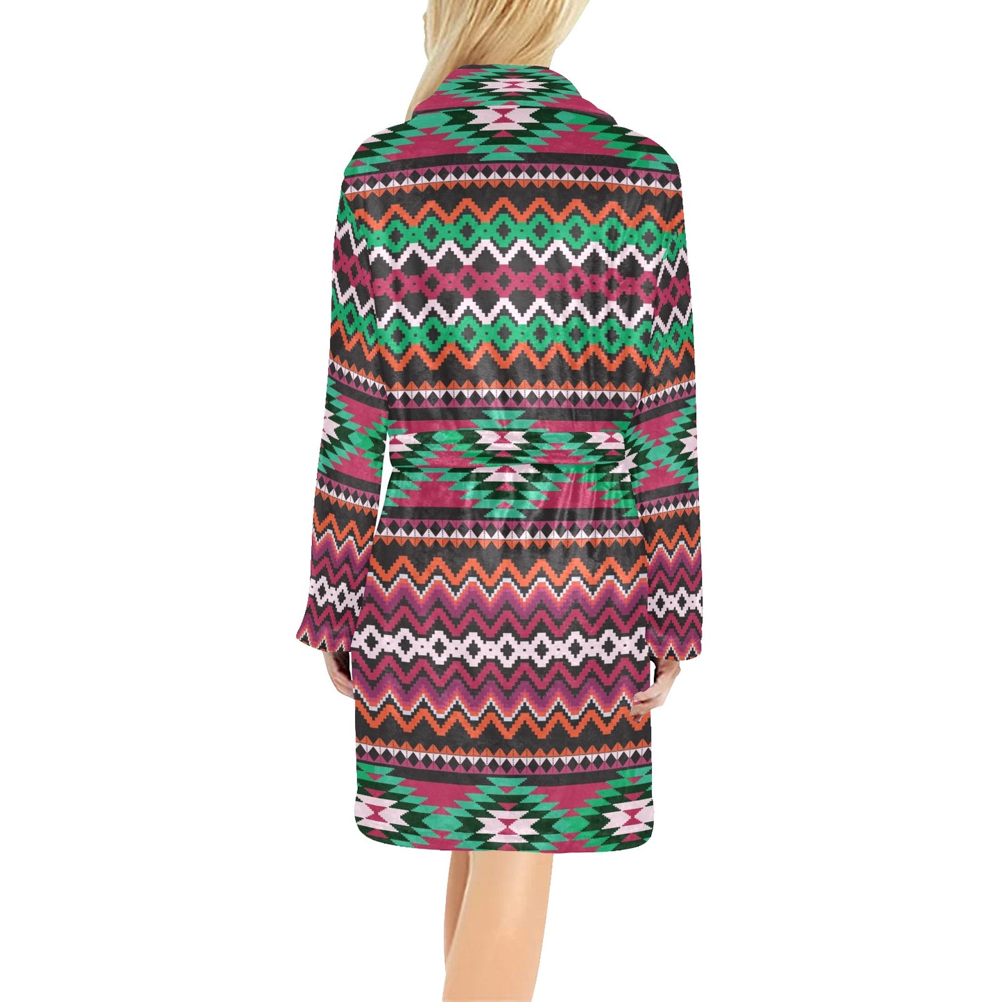 Mexican Pattern Print Design 01 Women's Fleece Robe