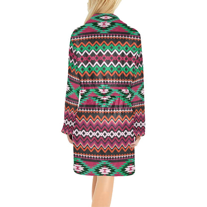 Mexican Pattern Print Design 01 Women's Fleece Robe