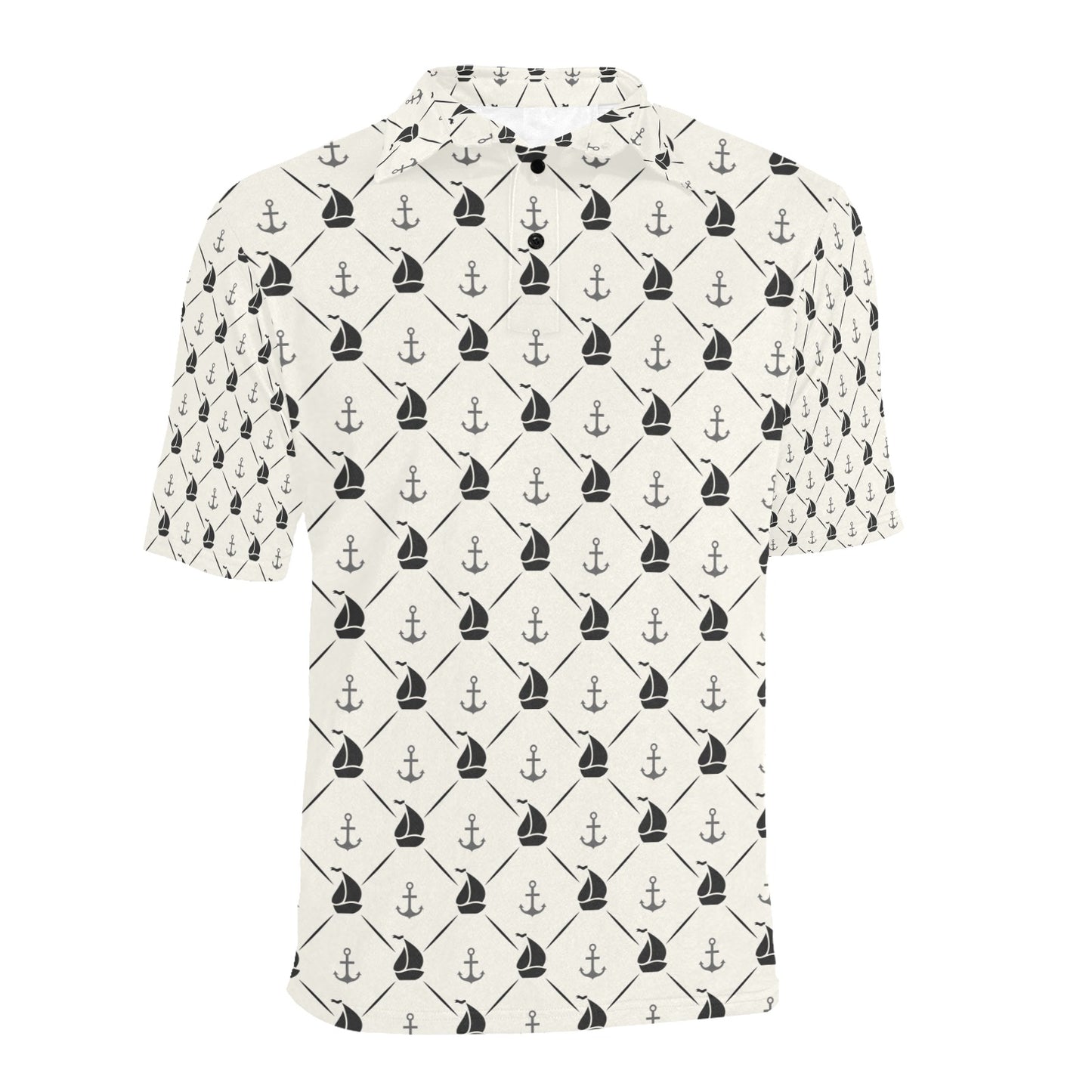 Sailboat Print Design LKS302 Men Polo Shirt