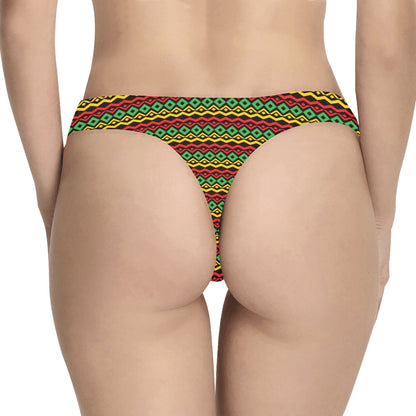 Rasta Reggae Color Themed Women's Thongs