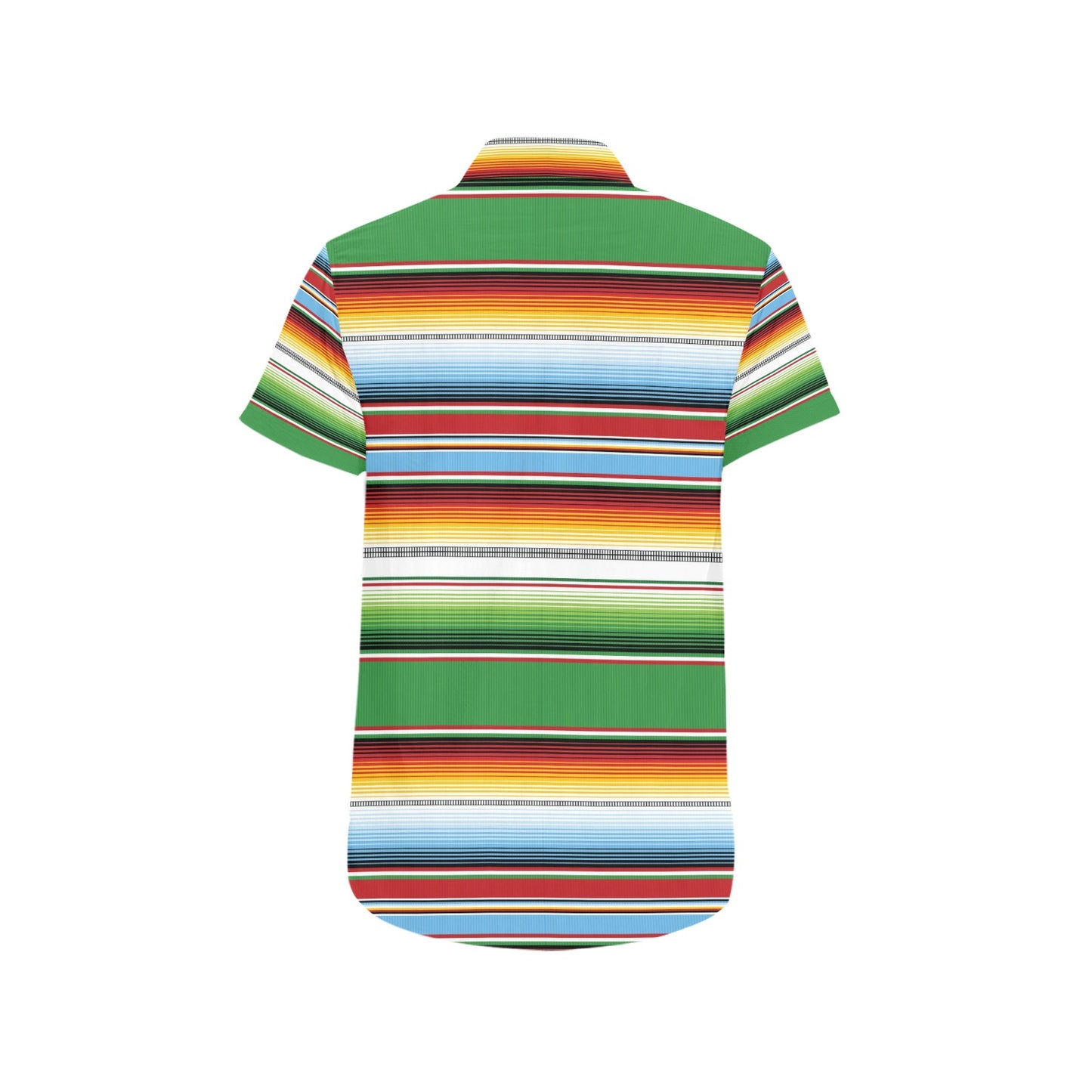 Serape Print Design LKS302 Men Short Sleeve Button Up Shirt