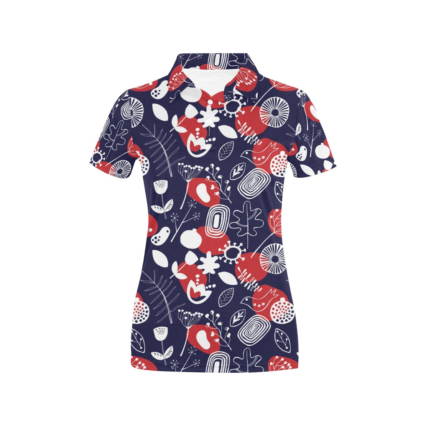 Nordic Pattern Print Design A02 Women's Polo Shirt
