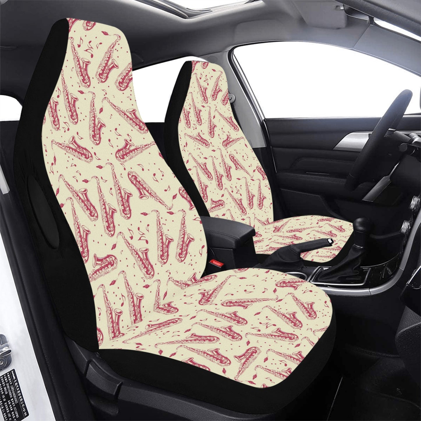 Saxophone Print Design LKS402 Car Seat Covers