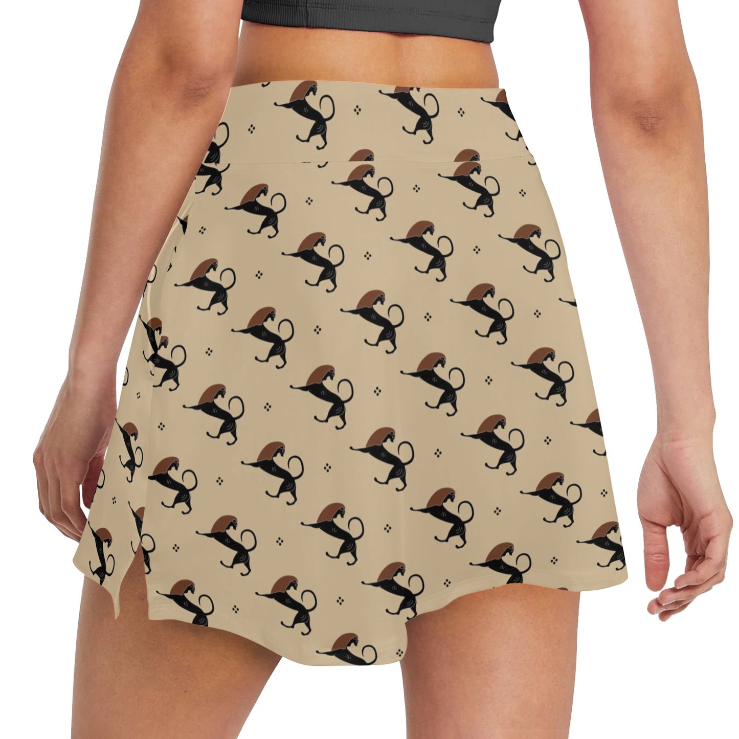 Ancient Greek Print Design LKS3011 17" Golf & Pickleball Skort with Pockets