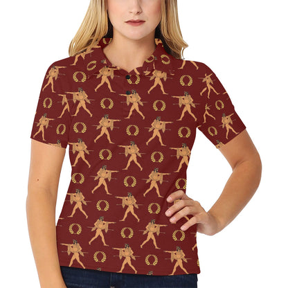 Ancient Greek Print Design LKS307 Women's Polo Shirt
