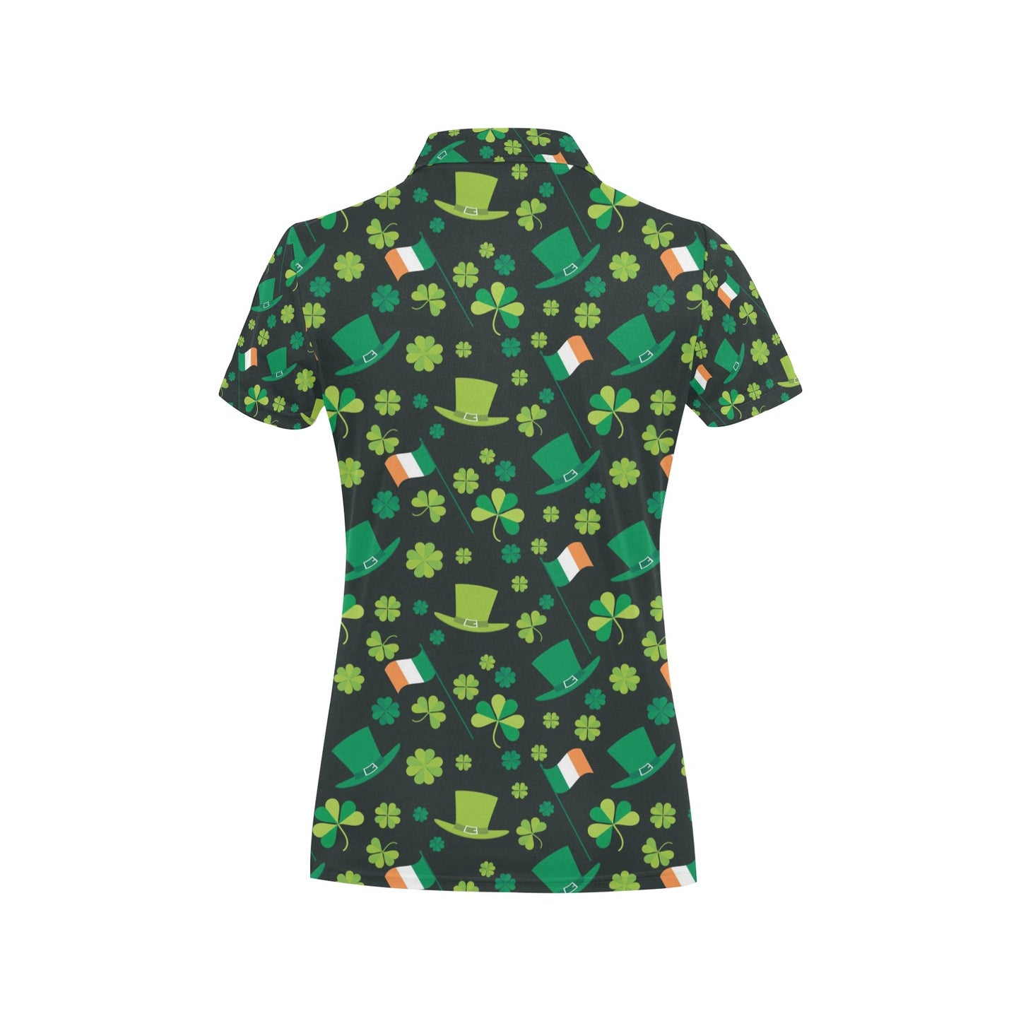 Shamrock Saint Patrick's Day Print Design LKS304 Women's Polo Shirt