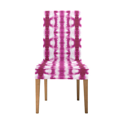 Tie Dye Dark Pink Print Design LKS303 Dining Chair Slipcover