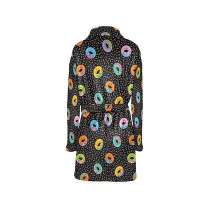 Donut Pattern Print Design DN012 Women's Fleece Robe