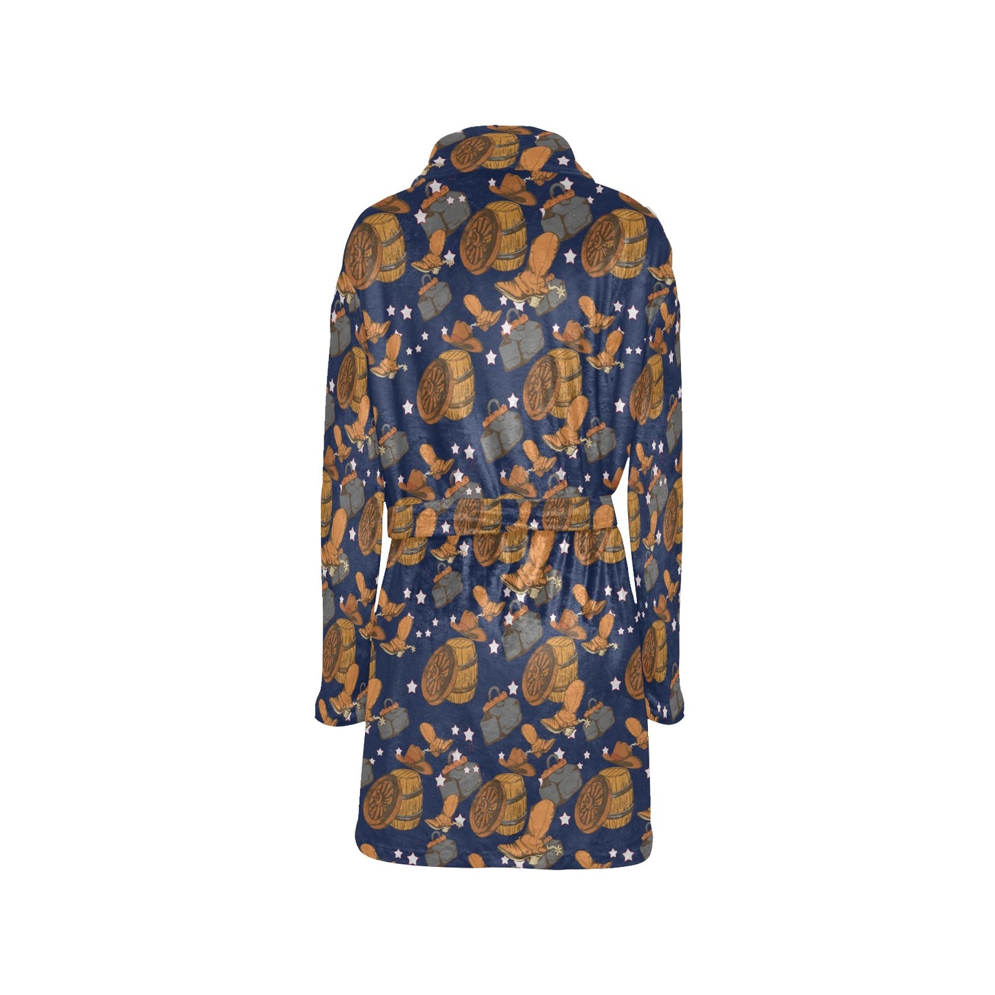 Cowboy Pattern Print Design 03 Women's Fleece Robe