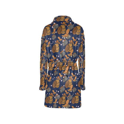 Cowboy Pattern Print Design 03 Women's Fleece Robe