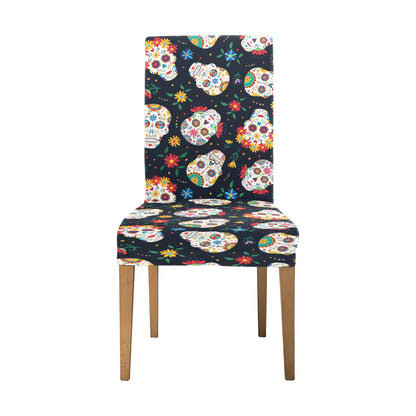Sugar Skull Print Design LKS305 Dining Chair Slipcover