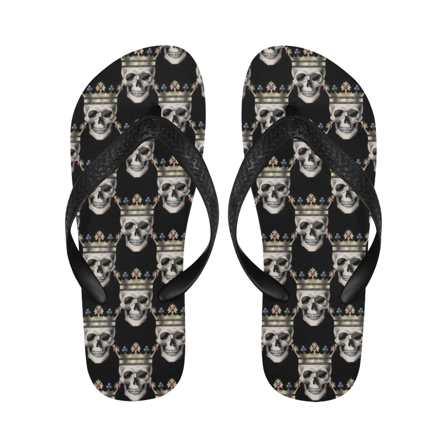 Skull King Print Design LKS3010 Flip Flops