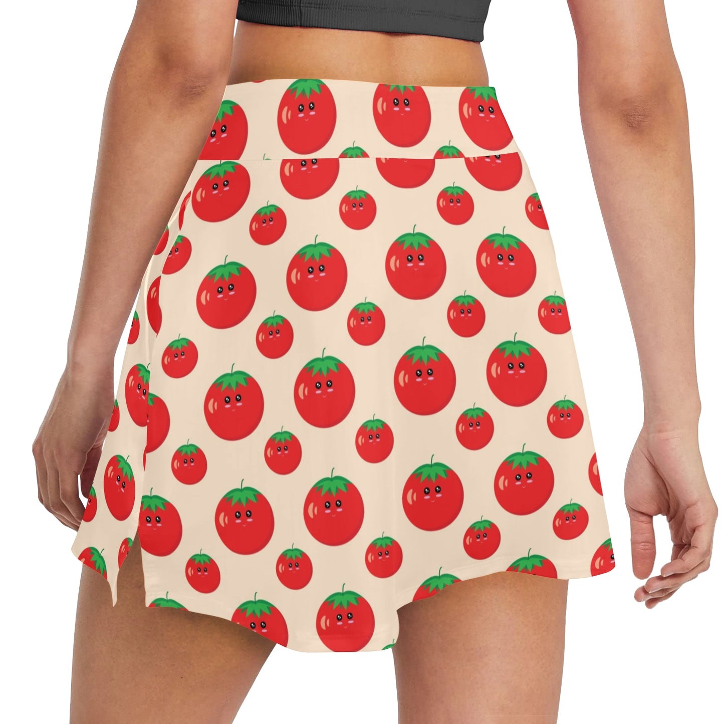 Tomato Print Design LKS308 17" Golf & Pickleball Skort with Pockets