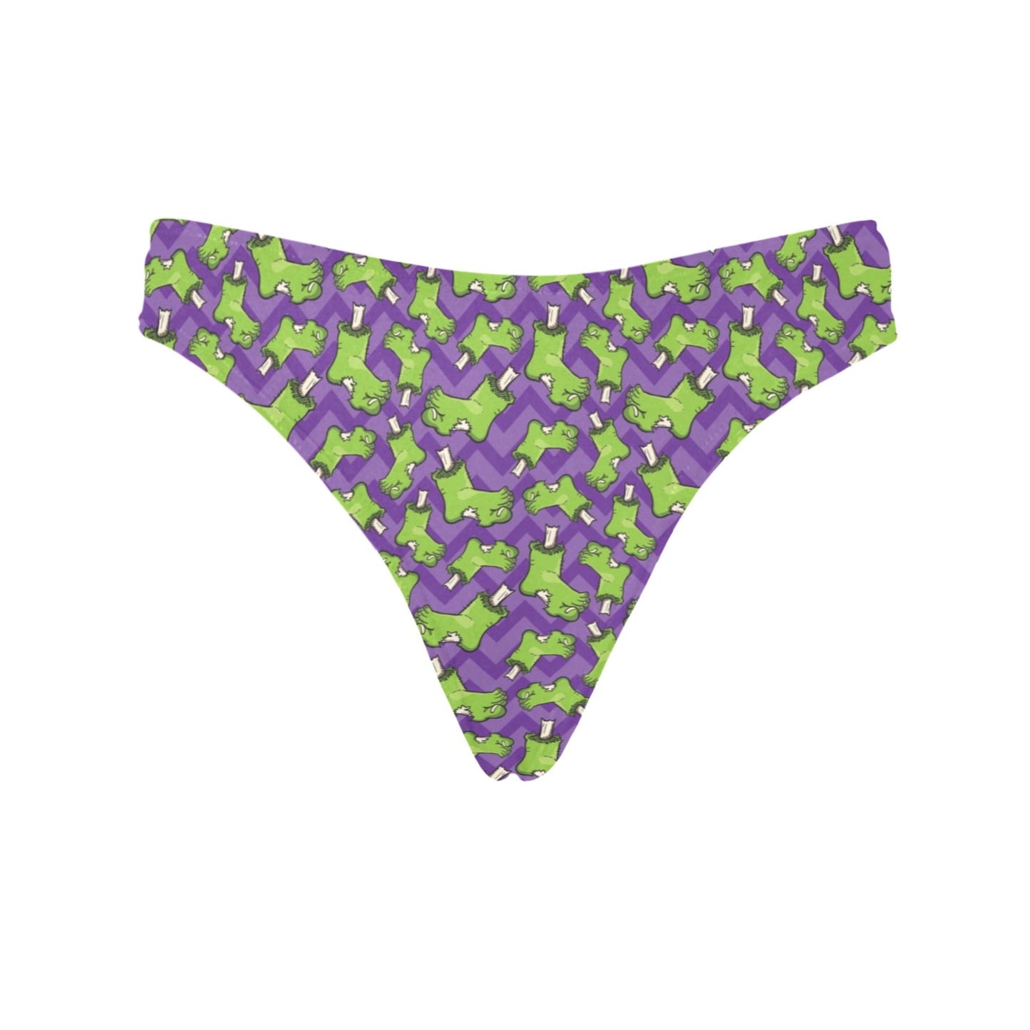 Zombie Foot Design Pattern Print Women's Thongs
