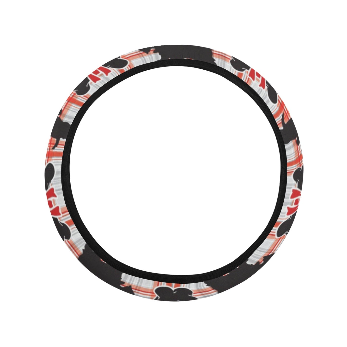 Scottish Terriers Print Design LKS3014 Steering Wheel Cover with Elastic Edge