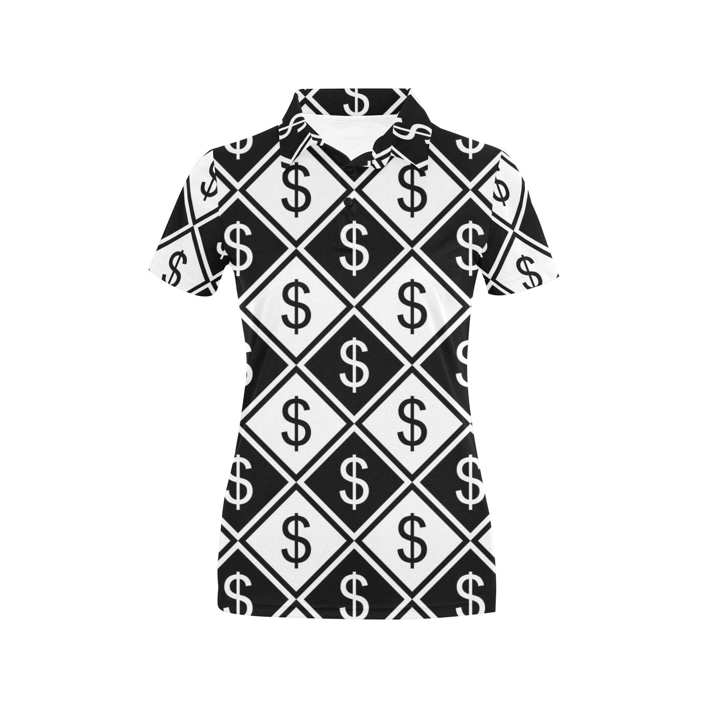 Money Pattern Print Design 04 Women's Polo Shirt